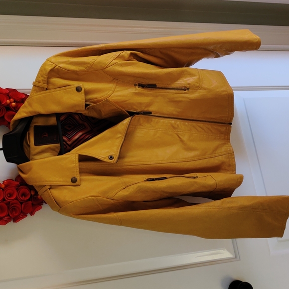 Dollhouse Jackets & Coats Dollhouse Mustard Color Like Leather
